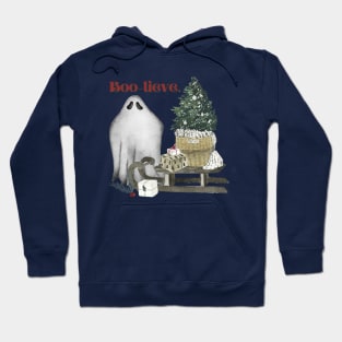 Boo-Lieve (Believe) Holiday Winter Ghost Hoodie